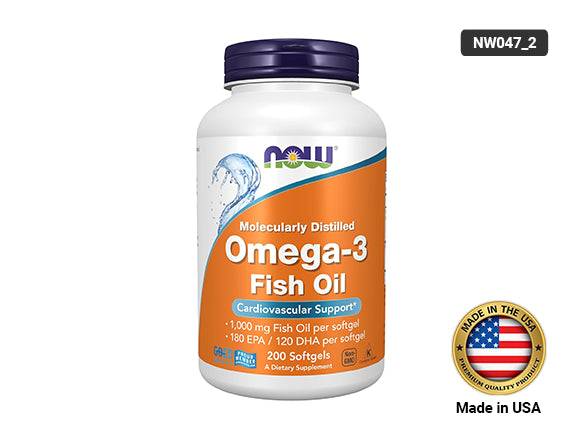 Now Molecularly Distilled Omega-3 Fish Oil 200 Softgelsin Sri Lanka